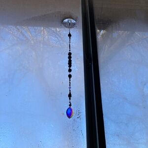 Handmade Wood and Metal Beaded Suncatcher